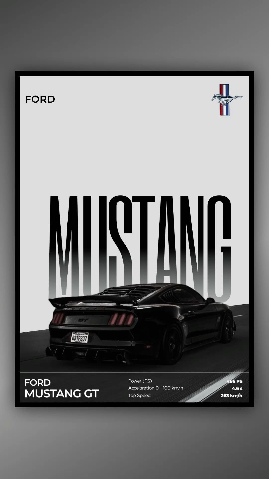 Ford Mustang GT Poster
