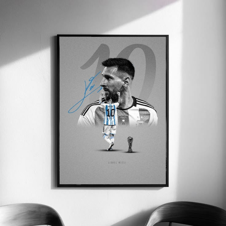 Lionel Messi No. 10 Framed Wall Art